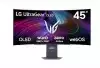 Монитор LG 45GX90SA-B, 44.5", OLED UltraGear 21:9 Curved Smart, 0.03 ms, WQHD (3440x1440), 240Hz, HDR 400, 1500000:1, 250 cd/m2, DCI-P3 98.5%, VRR, Free-sync, G-Sync, USB-C, PD 65W, HDMI, DP, PBP, Speakers 7W x2, Bluetooth, LG Switch, Height, Swivel, Tilt, Black