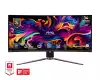 Монитор MSI MAG 341CQP QD-OLED, 34", 175Hz, 0.03ms, UWQHD 3440x1440, Oled Care 2.0, Fanless with Graphene, ClearMR 9000, HDR, KVM, 250 nits, 1500000:1, 100M;1, DP (1.4a), 2x HDMI (2.1), Type-C (DP alt. PD 15W), USB HUB, Adj.Stand 100mm, 6.7kg