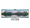 Монитор Philips 499P9H, 49" 32:9 Super Wide Curved 1800R VA LED, 5120x1440@@60Hz, HDR 400, 5ms, 3000:1, 80M:1 DCR, 450 cd/m2, Web cam,Tilt, Swivel, Heigh Adjust, HDMI, DP, Headphone Out, Speakers, USB-C/USB 3.1, RJ45, Black