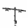 Neomounts Flat Screen Desk Mount (clamp/grommet) for 2 Monitor Screens - Crossbar