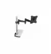 Sunne 10"-24", Desk Bracket, Tilt&Swivel - 15°&180°, max 15kg, Pivot 360°, max VESA 75-100x75-100, height adjustable up to 400 mm, screen to holder - 447 mm