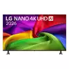 Телевизор LG 55NU800B3LA, 55" 4K HDR UHD, 3840x2160, DVB-T2/C/S2, AI Alpha 7, HDR 10, webOS 26, ThinQ AI, VRR, ALLM, HGiG, WiFi, Clear Voice, 4K Super Upscaling, Bluetooth 5.3, Hdmi e-ARC, CI, LAN, AirPlay2, AI Sound Pro, Google Cast, 2 Pole stand, Black