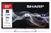 Телевизор Sharp 55JP7265E, 55" QLED Mini led Google TV, 4K Ultra HD 3840x2160 Frameless, AQUOS, DVB-T/T2/C/S/S2, Active Motion 1000, HDR10, Dolby Atmos, Dolby Vision, Google Assistant, HARMAN/KARDON, HDMI 2.1 with eARC, 3.5mm Headphone jack / line-out, USB, Wi-Fi
