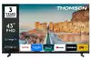 Телевизор Thomson 43" FHD Google TV; 1920 x 1080 (FHD), DLED, 60 Hz, HDR10, Dolby Audio, Google Cast, DVB-T/T2/C/S/S2, Wi-Fi, Bluetooth, LAN, HDMI 3 (1.4), USB 2 (2.0), Hotel mode, Side Feet, Black