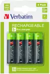 Verbatim RECHARGEABLE BATTERY AA 4 PACK / HR6