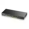 ZyXEL GS1900-8HP, 8-port GbE L2 PoE Smart Switch, 802.3at, desktop, fanless, 70 Watt