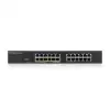 ZyXEL GS1915-24EP, 24-port GbE, 12 port PoE, 130 Watt 802.3at, rackmount, fanless, Smart hybrid mode Switch, standalone or NebulaFlex Cloud