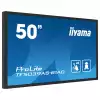 Дисплей IIYAMA TF5039AS-B1AG, 49.5" Open-Frame, VA panel, AG, UHD 3840x2160, 500cd/m2, 5000:1, 9.5ms, bonded PCAP, Android 11 OS, A73*4+A53*4, 4GB, 32GB, 24/7, 2x HDMI, DP, RS232, LAN, 2x USB, Speakers, IP65 front, Portrait, Face Up, VESA 400, Black