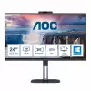 Монитор AOC 24V5CW/BK 23.8 inch IPS Panel, 1920x1080, 16:9, 4ms, 300cd/m2, 1000:1, 20M:1, Anti Glare, 3H, 3-sided frameless, FreeSync, Flicker-free, Low blue light, HDMI, 2MP Windows Hello webcam, DisplayPort, USB-C, Power Delivery 65W, 4x USB 3.2, Tilt, HAS, Swivel, Pivot, VESA 100, Black