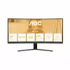 Монитор AOC CU34B3E, 34 inch VA panel, Curved 1500R, WQHD 3440x1440, 21:9, 120Hz, 1ms, 300 cd/m2, 3500:1, HDR 10, PiP+PbP, Adaptive Sync, HDMI, DP, Audio out, Tilt, VESA 100, Black