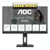 Монитор AOC Q27P3CV, 27" IPS WLED Panel, AntiGlare, 3H, 16:9, 2560x1440, 75Hz, 350cd/m2, 1000:1, 50M:1, 3-sided frameless, 2x HDMI, DisplayPort, DP Out, USB-C, 4x USB 3.2, LAN, Speakers, Flicker-free, Low blue light, Adaptive Sync, Tilt, Swivel, Pivot, HAS, VESA 100, Black