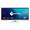 Монитор EIZO EV3450XC-WT, 34.1" Curved, IPS panel, WQHD 3440 x 1440, 21:9, AG, 300 cd/m2, 1000:1, 2x HDMI, DP, USB-C, LAN, 2x USB, Audio out, Speakers, KVM switch, 5MP webcam, Microphone, Auto EcoView, PbP, Flicker Free, HAS, Swivel, Tilt, VESA 100, White