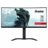 Монитор IIYAMA GCB3481WQSU-B1, 34", Gaming Curved monitor, VA panel, AG, 21:9, UWQHD 3440x1440, 500cd/m2, 4000:1, 0.3ms, 180Hz, FreeSync Premium, HDR 400, Flicker free, Blue light reducer, 2x HDMI, 2x DP, 4x USB, Speakers, HAS, Tilt, VESA 100, Black