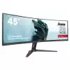 Монитор IIYAMA GCB4580DQSN-B1, 45", Gaming Curved monitor, VA panel, 1500R, 32:9, DQHD 5120x1440, 450cd/m2, 3000:1, 80М:1, 0.8ms, 165Hz, KVM, HDR400, FreeSync support, Flicker free, Blue Light reducer, 2x HDMI, DP, 3x USB, USB-C, LAN, Speakers, HAS, Tilt, VESA 100, Black