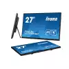 Монитор IIYAMA T2755MSC-B1, 27", IPS panel, Edge to edge glass, Optical bonded 10 -points PCAP touch, Anti-Fingerprint, 16:9, FHD 1920 x 1080, 400cd/m2, 1000:1, 5ms, 60Hz, Palm rejection, OSD key lock, HDMI, DP, 2x USB, Mini jack, Speakers, Tilt, VESA 100, Black