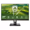 Монитор Philips 242B1G/00 23.8 inch LED, IPS panel, 16:9, 1920x1080, 4ms, 250cd/m2, 1000:1, DVI, VGA, HDMI, Displayport, USB, speakers, Height adjustment, Pivot, 85% рециклирани пластмаси, Energy Class B