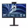 Монитор Philips 24B2N3200JH/00, 23.8 inch, IPS panel, AG, FHD 1920x1080, 350 cd/m2, 1500:1, 120Hz, 4ms, SoftBlue, EyeSafe, D-mode, 5MP Webcam, VGA, HDMI, DP, 3x USB 3.2, Audio out, Speakers, HAS, Swivel, Pivot, Tilt, Speakers, VESA 100, Energy class C, Black
