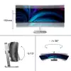 Монитор Philips 49B2U5900C/00, 48.8", Curved monitor, 1800R, VA panel, 32:9, AG, DQHD 5120x1440, 450cd/m2, 3000:1, 75Hz, 4ms, HDR 400, PiP, PbP, KVM, SmartImage, 2x HDMI, DP, USB-C, LAN, 2x USB, HBR3, Audio out, Speakers, HAS, Swivel, Tilt, VESA 100, Black/Grey