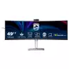 Монитор Philips 49B2U6900CH/00, 48.8", Curved monitor, VA W-LED panel, 32:9, AG, DQHD 5120x1440, 450cd/m2, 3000:1, 80M:1, 75Hz, 4ms, HDR 400, sRGB, Flicker- free, Low Blue Mode, 2x HDMI, DP, 2x USB-C, HBR3, 4x USB, LAN, Speakers, Web Cam, HAS, Swivel, Tilt, VESA 100, Black