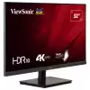 Монитор ViewSonic VA3208-4K-HD, 31.5", SuperClear VA panel, AG, 16:9, 4K UHD 3840x2160, 300cd/m2, 3000:1, 60Hz, 4ms, sRGB, Flicker-Free, Low Blue Light, 2x HDMI, DP, Audio Out, DC Socket, Tilt, VESA 100, Black