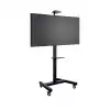 Стойка за дисплей тип количка OMB 07147 FIX TROLLEY, for 46" - 90" displays, Max weight 80kg, VESA Min 200x200 and Max 800x600, Easy hanging, Hidden cables, With wheels, Manually Height Adjustable, Black