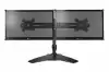 Стойка за монитори DMS-01D Desk Mounting Stand for Dual monitors, 2x15"-24", VESA 75/100, Capacity 2 x 12 kg, Swivel +20/-20, Tilt +20/-20, 360 Rotation