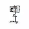 Стойка за под тип количка Sharp PD04-Tipster, Mobile Trolley, Dark Grey RAL7016, modern, minimalist style, max VESA 400 x 400 mm, 4 different height settings, portrait and landscape orientation support, L50PD04-TIPSTER