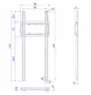 Стойка за стена OMB ULTRA STRETCH 86" VERT, 86" - 88", Max 50kg, Min VESA 200, Max VESA 200x600, Distance from wall - 58 mm, Click Fix System, Черна product code: 6156