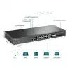 24-портов гигабит L2 управляем комутатор TP-Link JetStream TL-SG3428X с 4-SFP+ слота
