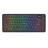 Bluetooth и безжична механична геймърска клавиатура Redragon Flekact Pro K708-RGB-PRO, RGB осветление - черна