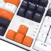 Геймърска механична клавиатура Redragon Wyvern K689WBO-RGB-PRO с Bluetooth и безжична връзка, RGB осветление - бяло/оранжево