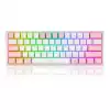 Кабелна/Bluetooth 5/2.4GHz RGB механична геймърска клавиатура Redragon Fizz Pro K616-RGB-WP_RD - бяло/розово