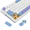 Кабелна и безжична Bluetooth геймърска клавиатура Redragon Gloria Pro K664WBP-RGB-PRO бяло RGB осветление