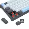 Механична геймърска клавиатура Redragon Caesura K718GB-R, Rainbow осветление, червени суичове - черна с тъмносиньо