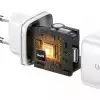 Зарядно устройство Ugreen CD294 220V 2xUSB-C, GaN, 45W, PD, NEXODE 15327 - бяло