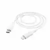 Кабел за зареждане/Дата HAMA, USB-C - Type-C/Lightning, 1м, бял