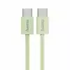 HAMA Кабел за зареждане "Fabric", USB-C - USB-C, 1 m, Nylon, зелен