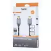 Кабел HAMA Ultra HD, HDMI мъжко - HDMI мъжко, 8K, 48GB/s, Метал, 1 м, Позл. конектори, Черен