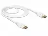 Кабел Delock DisplayPort 1.2 мъжко - DisplayPort мъжко, 1.5м, 4K 60 Hz, Бял