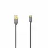 Кабел HAMA, USB-C мъжко - USB-A мъжко, 0.75 м., 5 звезди, 480Mbit/s, Черен