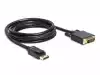 Кабел Delock DisplayPort мъжко - DVI мъжко, 2 м., Черен