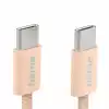 HAMA Кабел за зареждане "Fabric", USB-C - USB-C, 1 m, Nylon, оранжев