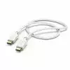 Кабел за зареждане, USB-C - USB-C,1.5м, позл.конектори