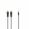 HAMA Аудио кабел, 3.5 мм жак - 2 RCA, стерео, позлатен, 1,5 м