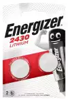 Бутонна батерия литиева ENERGIZER CR2430, 3V,  2 бр. в блистер, цена за 2 батерии