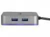 Докинг станция Delock, USB-A, USB-C, HDMI, Gigabit LAN, PD, Подсветка, Сива