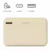 HAMA Външна батерия "Pocket 10", 10000 mAh, Изходи: 2x USB-A, бежов