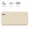 HAMA Външна батерия "Pocket 20", 20000 mAh, Изходи: 2x USB-A, бежов