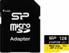 Карта памет Silicon Power microSDXC Inspire 128GB, Class 10, UHS-I U3, V30, A1, A2 с адаптер SD