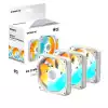Комплект вентилатори 3-Pack GIGABYTE AORUS EZ CHAIN RVS FAN 120 ICE, 120x120x25mm ARGB